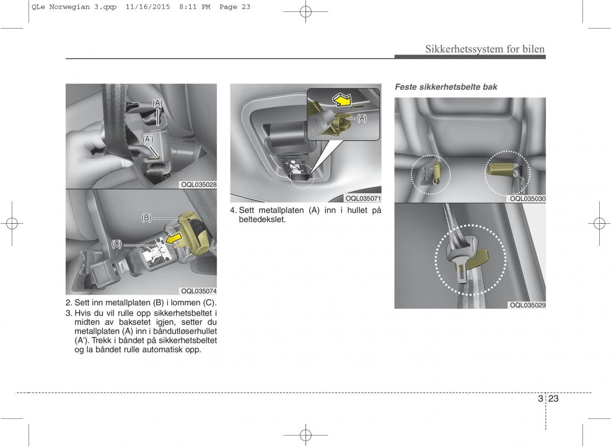 KIA Sportage IV bruksanvisningen / page 40