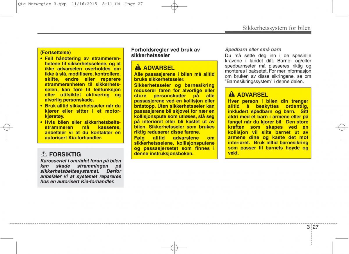 KIA Sportage IV bruksanvisningen / page 44