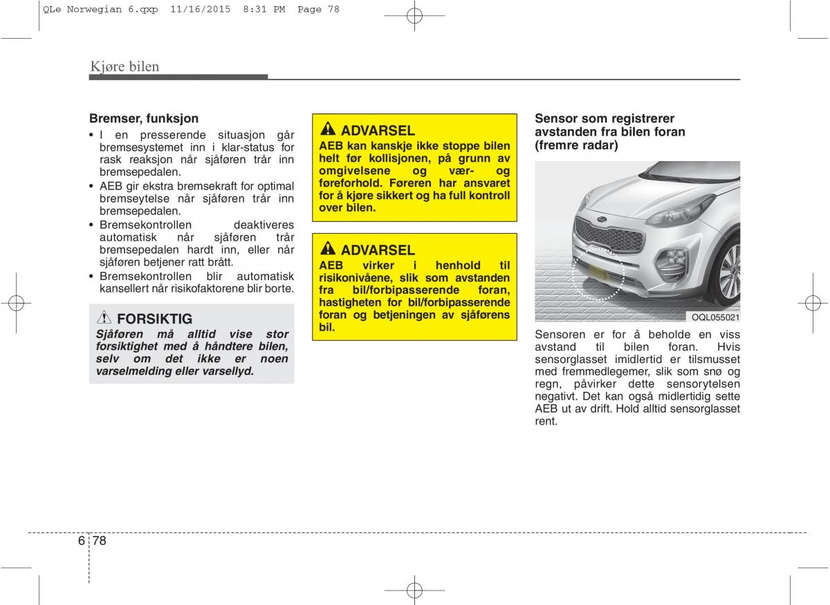 KIA Sportage IV bruksanvisningen / page 505