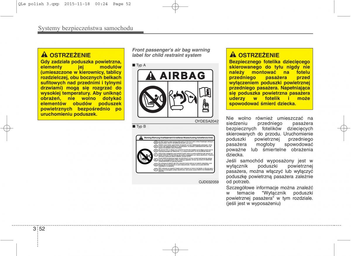 KIA Sportage IV instrukcja obslugi / page 71