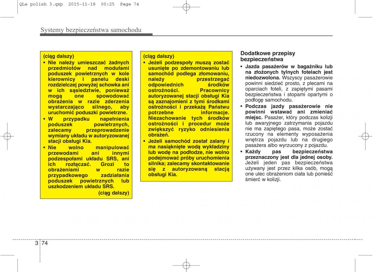 KIA Sportage IV instrukcja obslugi / page 93