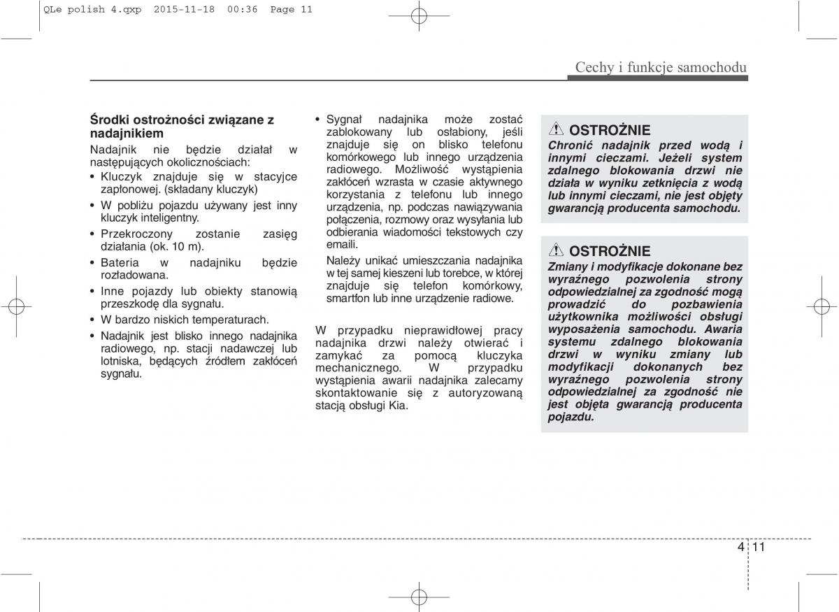 KIA Sportage IV instrukcja obslugi / page 106