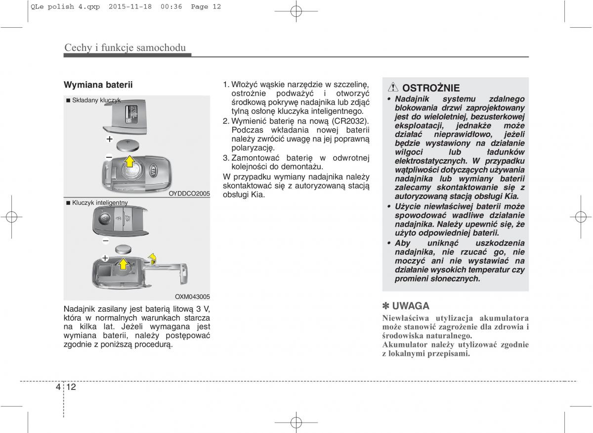 KIA Sportage IV instrukcja obslugi / page 107