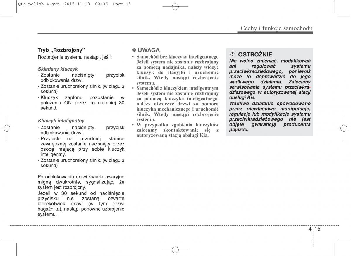 KIA Sportage IV instrukcja obslugi / page 110