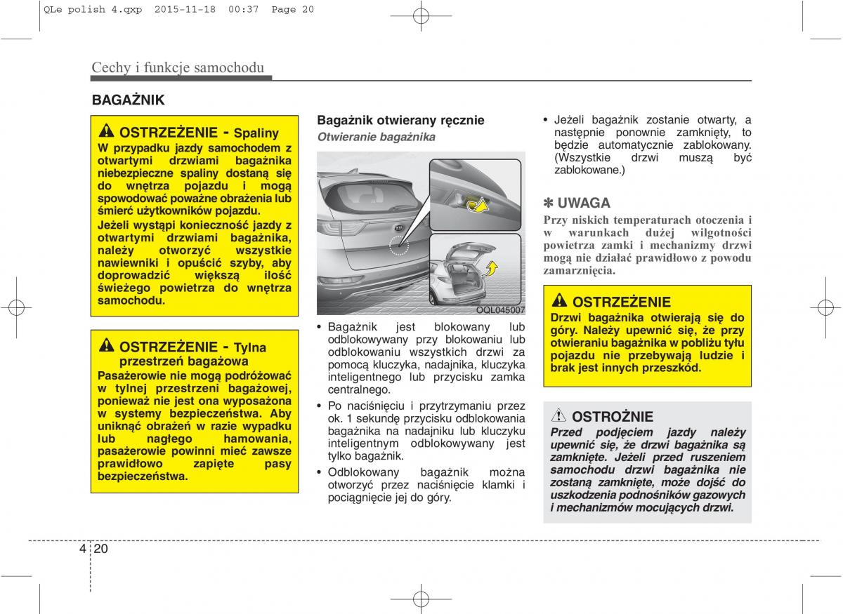 KIA Sportage IV instrukcja obslugi / page 115