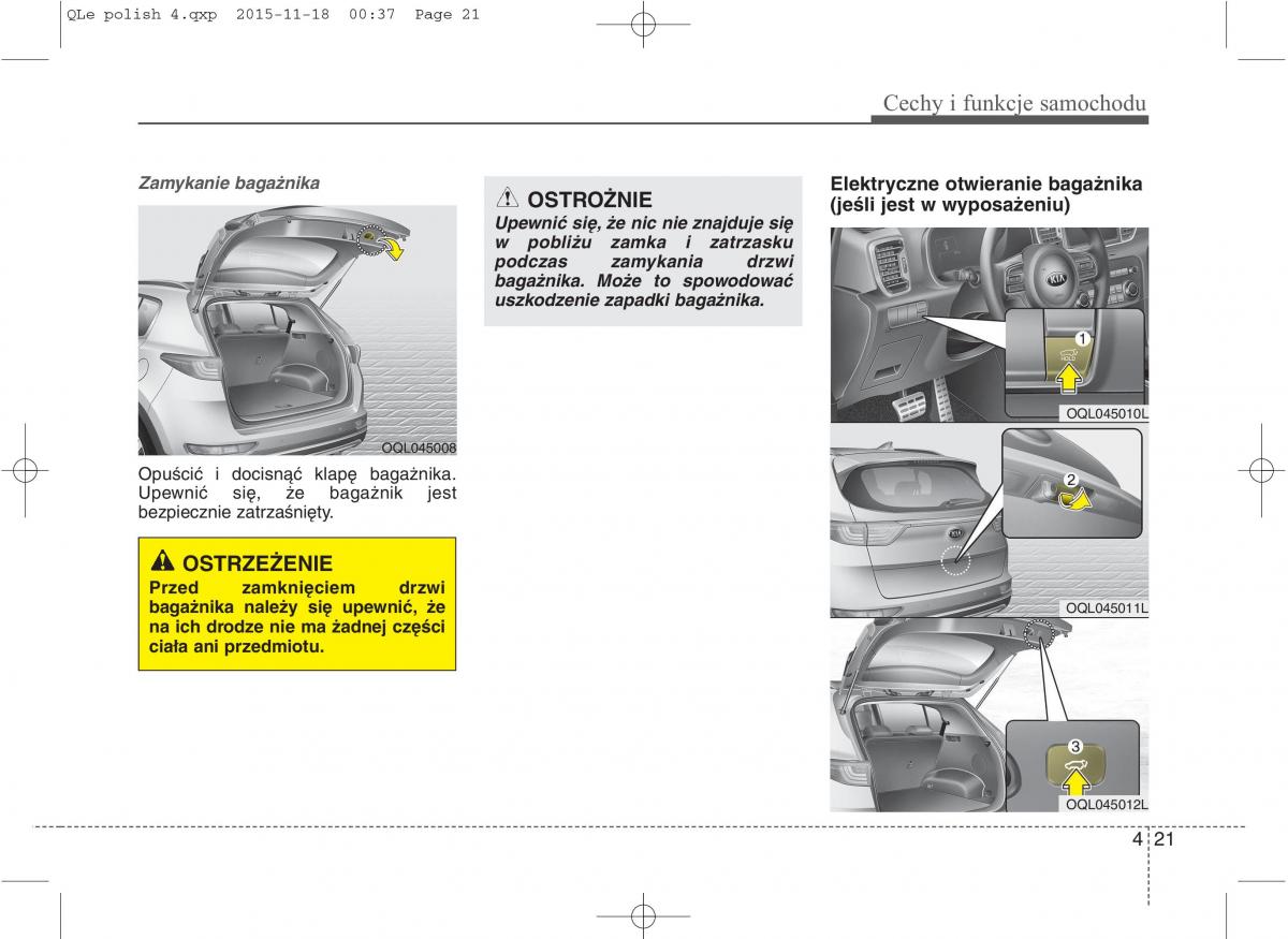 KIA Sportage IV instrukcja obslugi / page 116