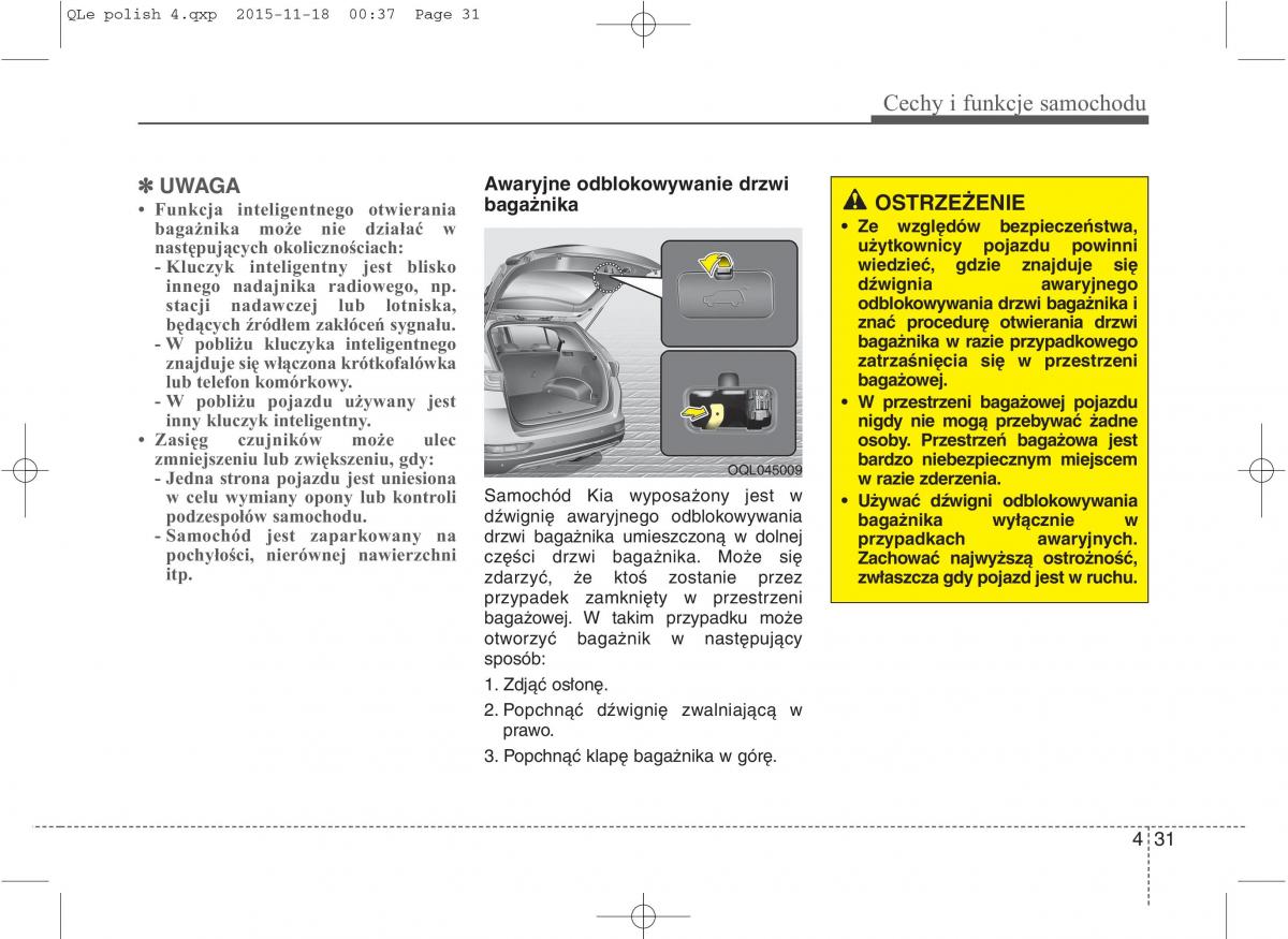 KIA Sportage IV instrukcja obslugi / page 126