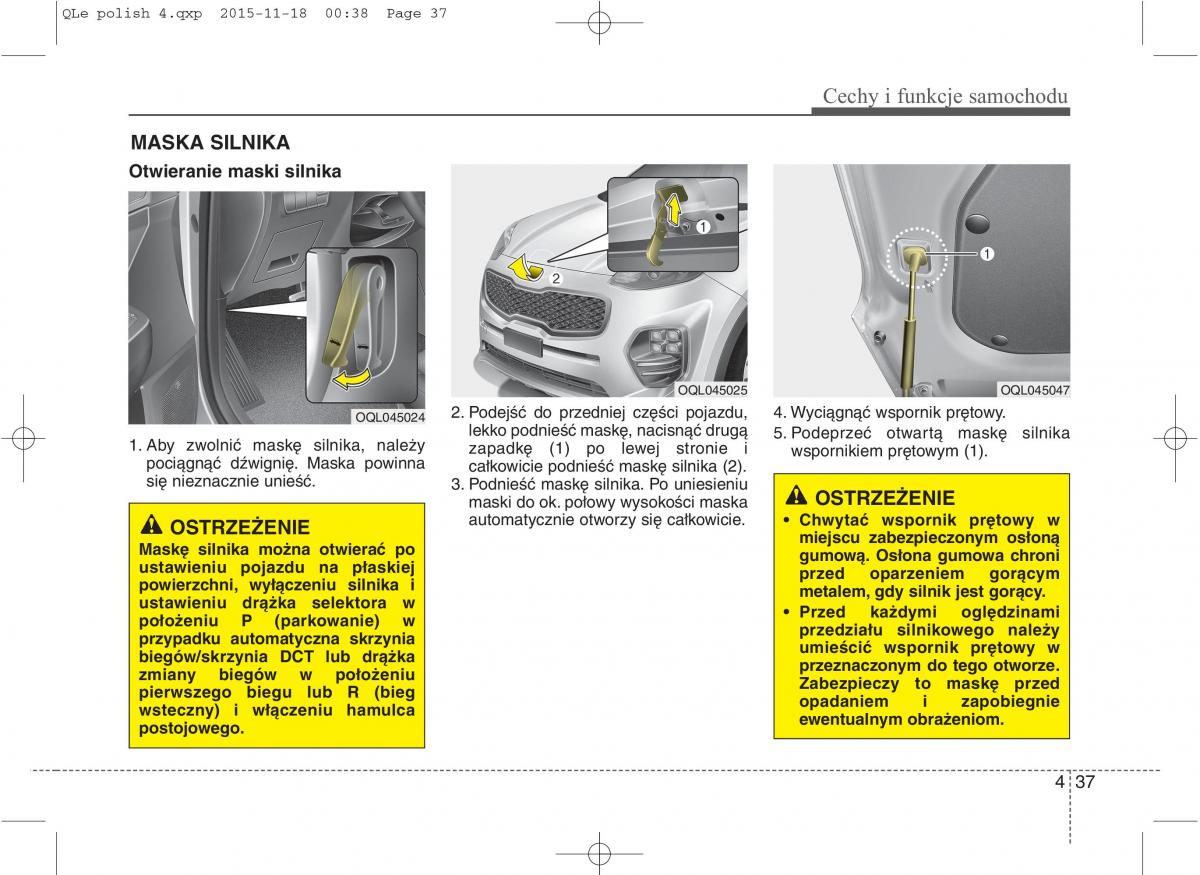 KIA Sportage IV instrukcja obslugi / page 132