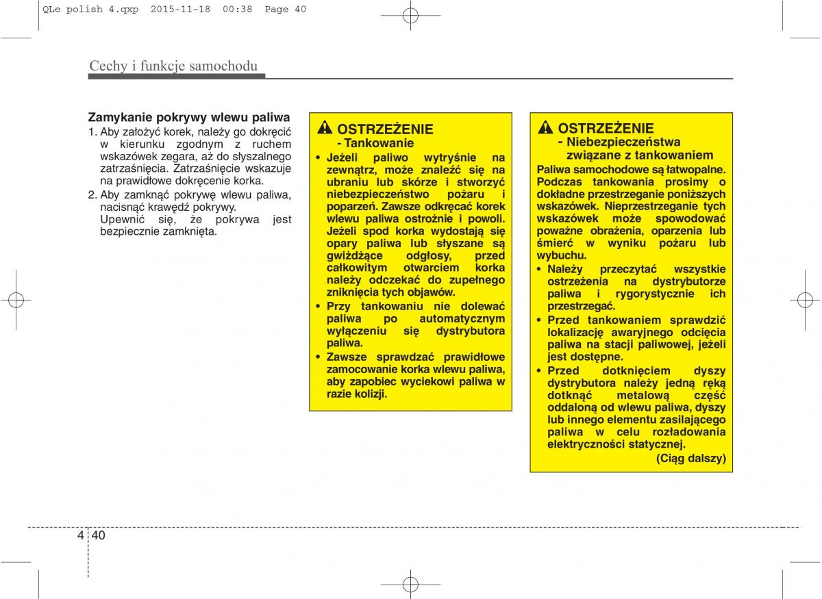 KIA Sportage IV instrukcja obslugi / page 135