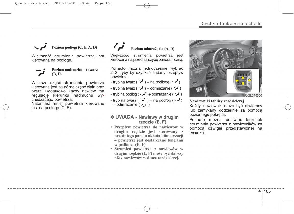 KIA Sportage IV instrukcja obslugi / page 260