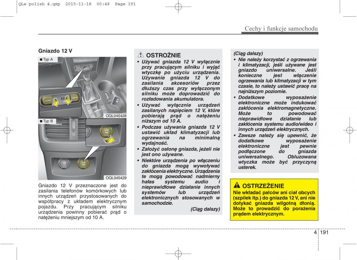 KIA Sportage IV instrukcja obslugi / page 286