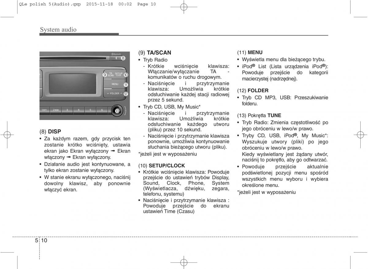 KIA Sportage IV instrukcja obslugi / page 305