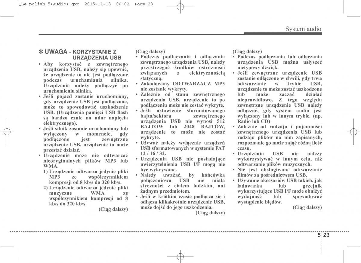 KIA Sportage IV instrukcja obslugi / page 318