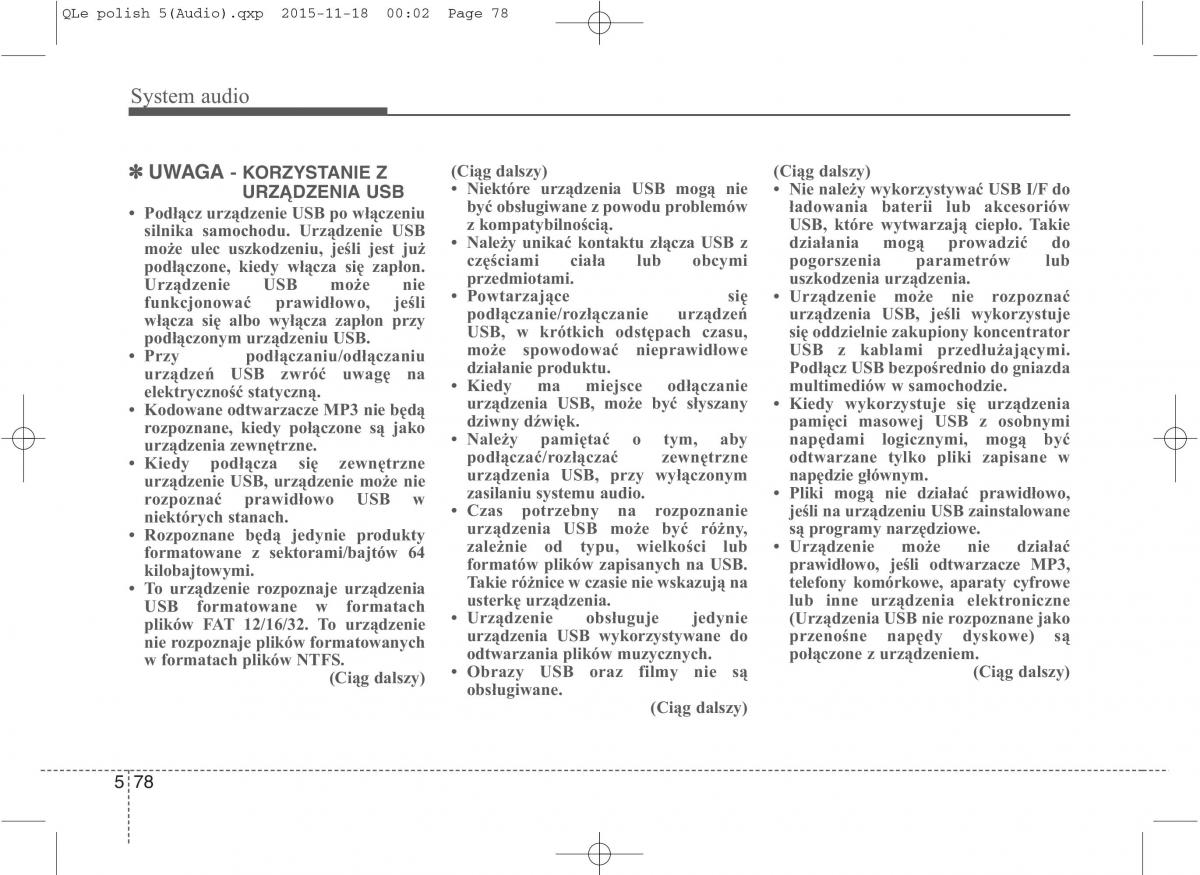 KIA Sportage IV instrukcja obslugi / page 373