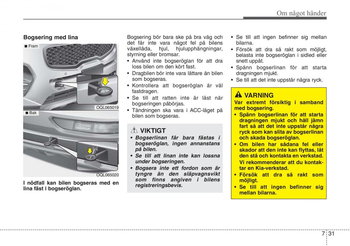 KIA Sportage IV instruktionsbok / page 576