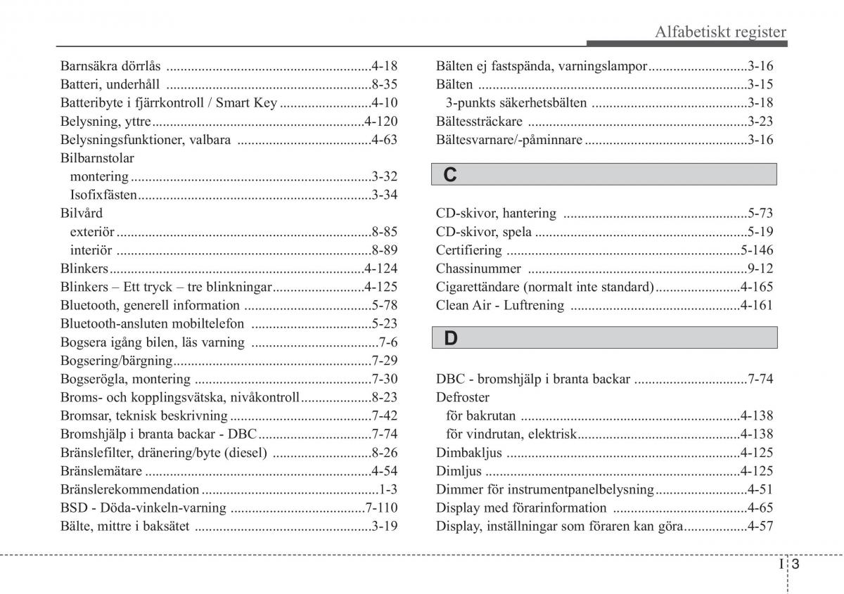 KIA Sportage IV instruktionsbok / page 6