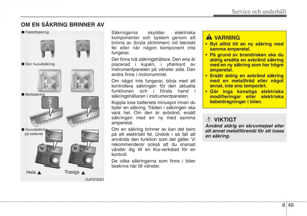 KIA Sportage IV instruktionsbok / page 627