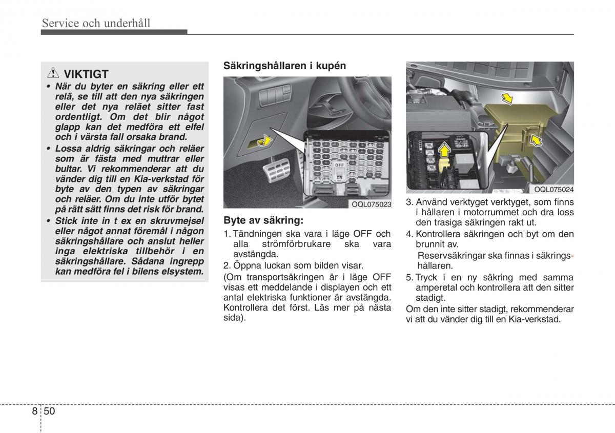 KIA Sportage IV instruktionsbok / page 628