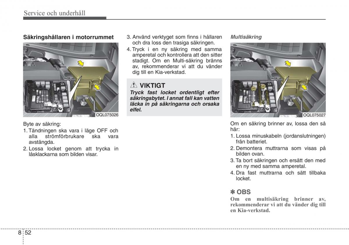 KIA Sportage IV instruktionsbok / page 630