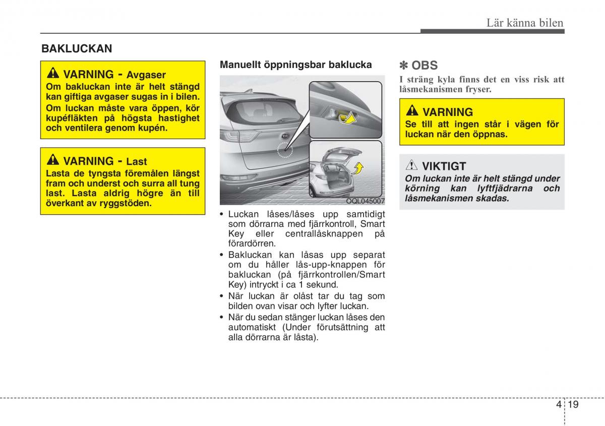 KIA Sportage IV instruktionsbok / page 109