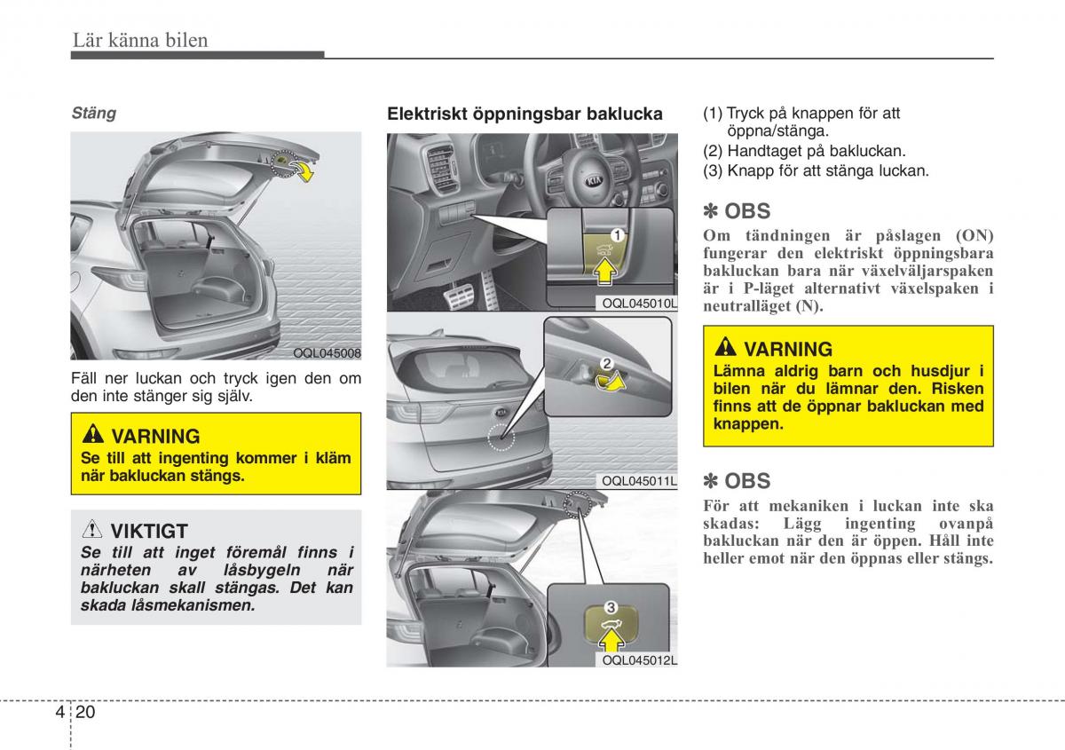 KIA Sportage IV instruktionsbok / page 110