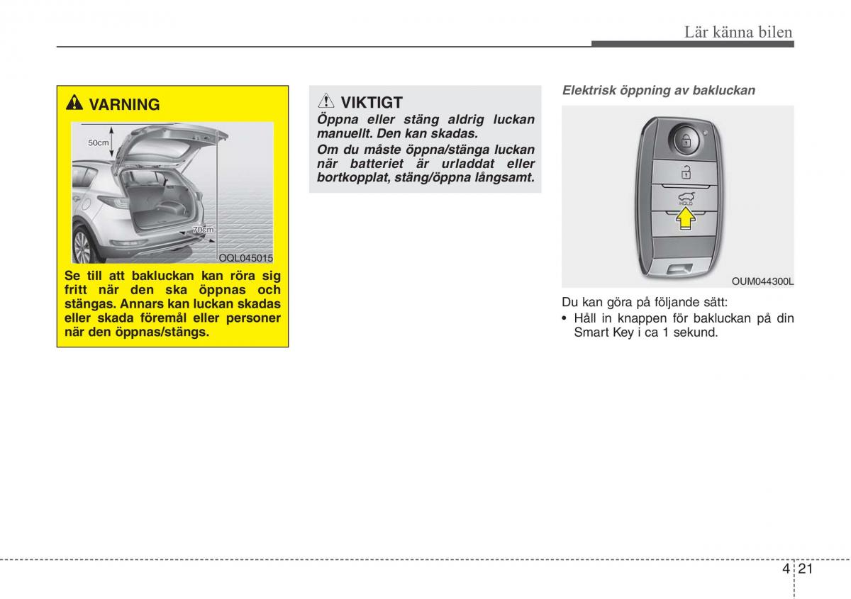 KIA Sportage IV instruktionsbok / page 111