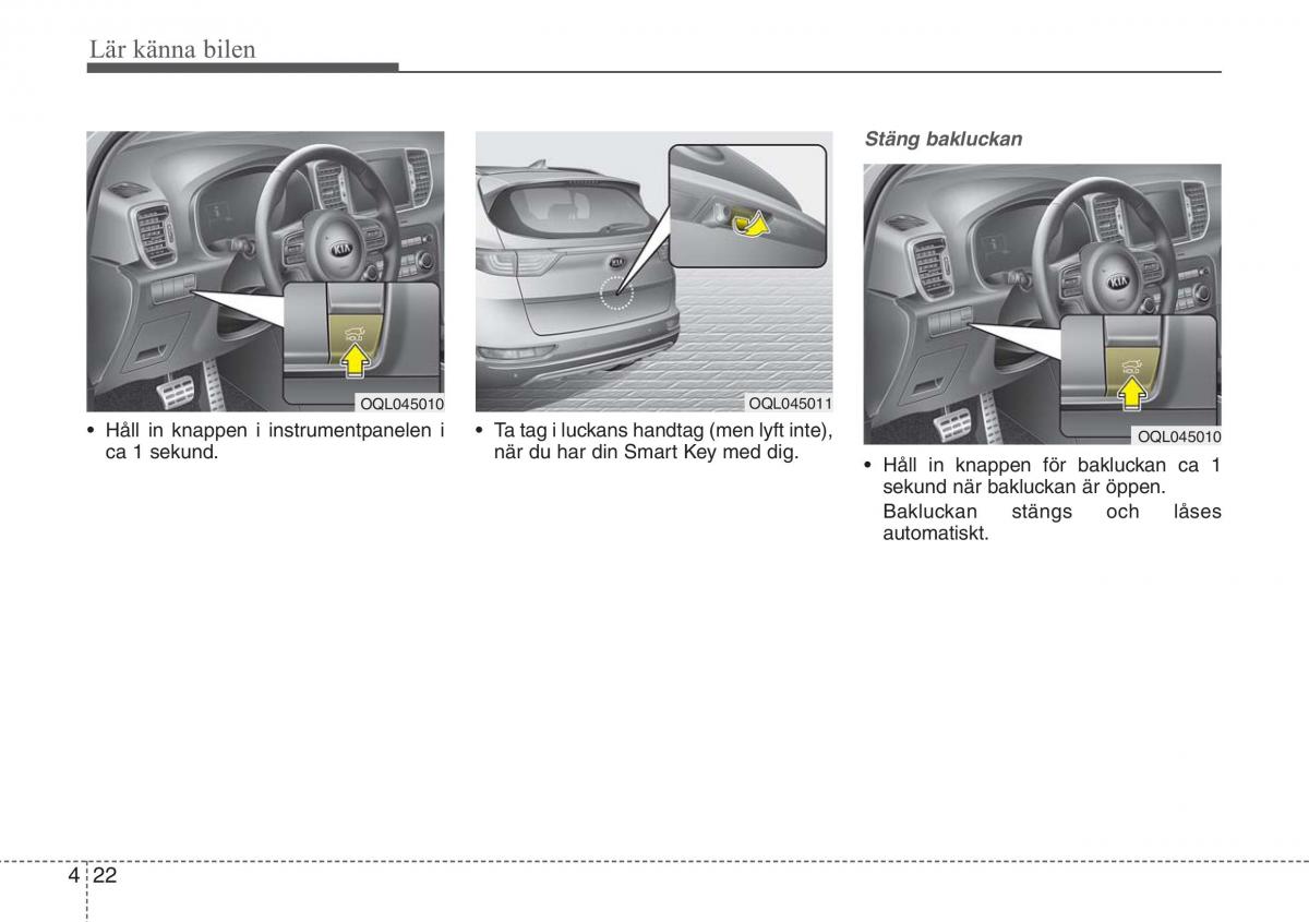 KIA Sportage IV instruktionsbok / page 112