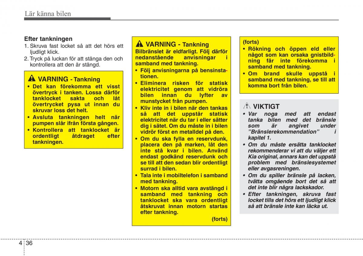 KIA Sportage IV instruktionsbok / page 126