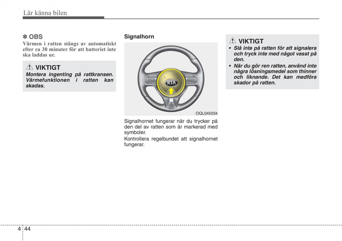 KIA Sportage IV instruktionsbok / page 134