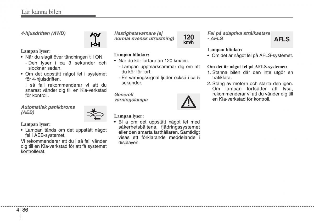 KIA Sportage IV instruktionsbok / page 176