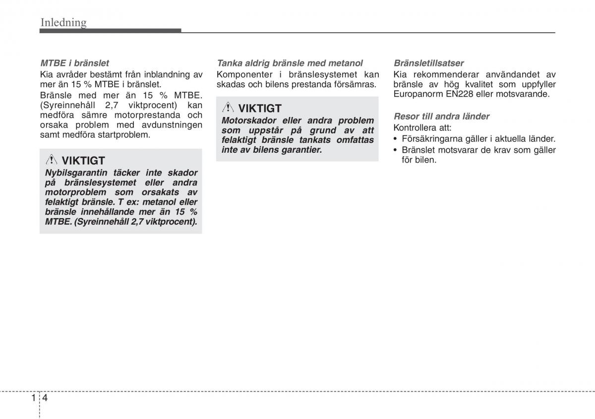 KIA Sportage IV instruktionsbok / page 18