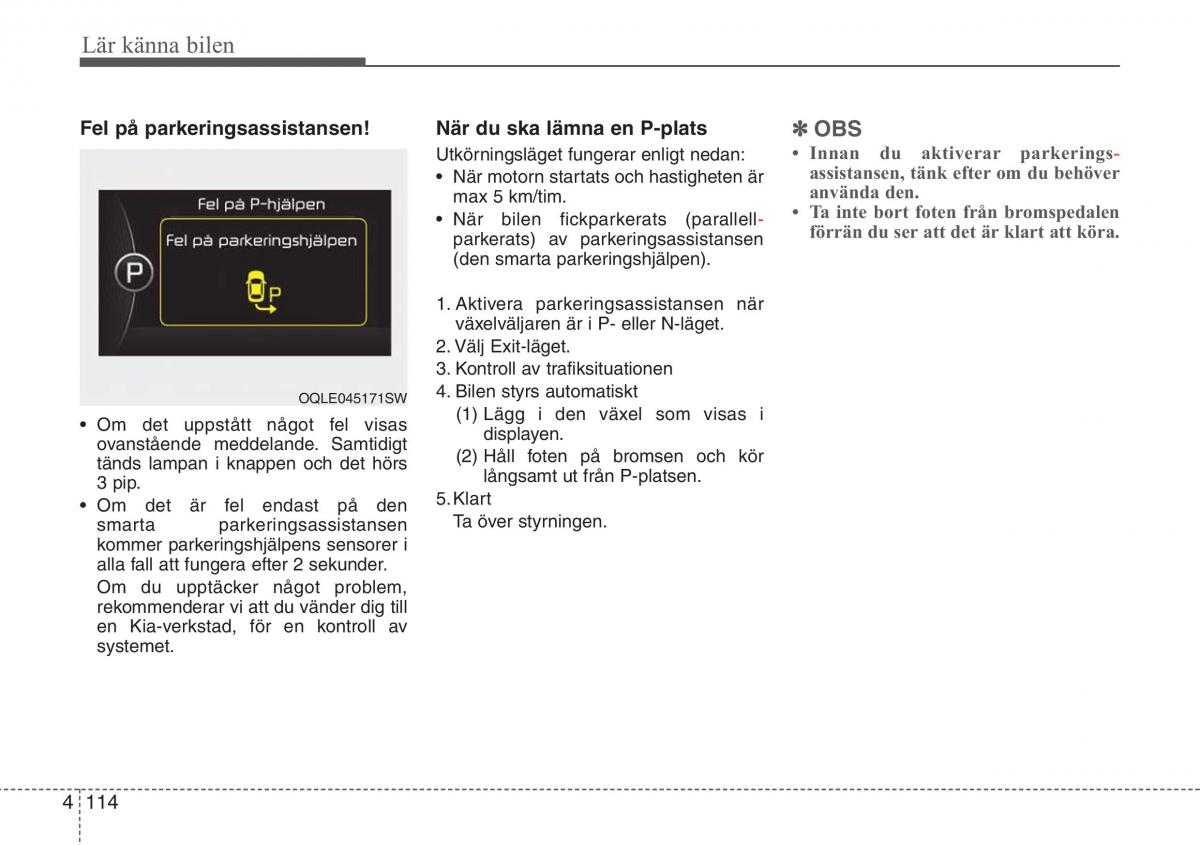 KIA Sportage IV instruktionsbok / page 204