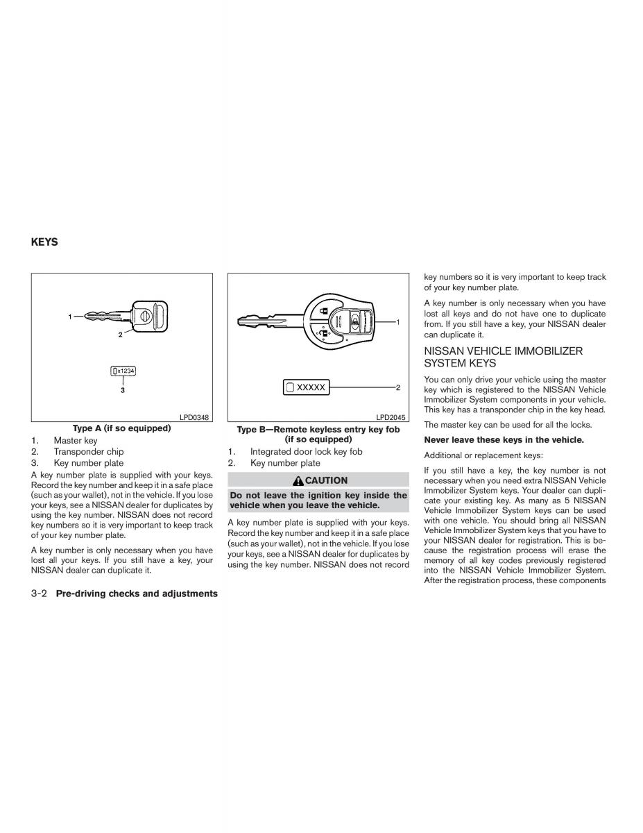 Nissan Micra K13 FL owners manual / page 103