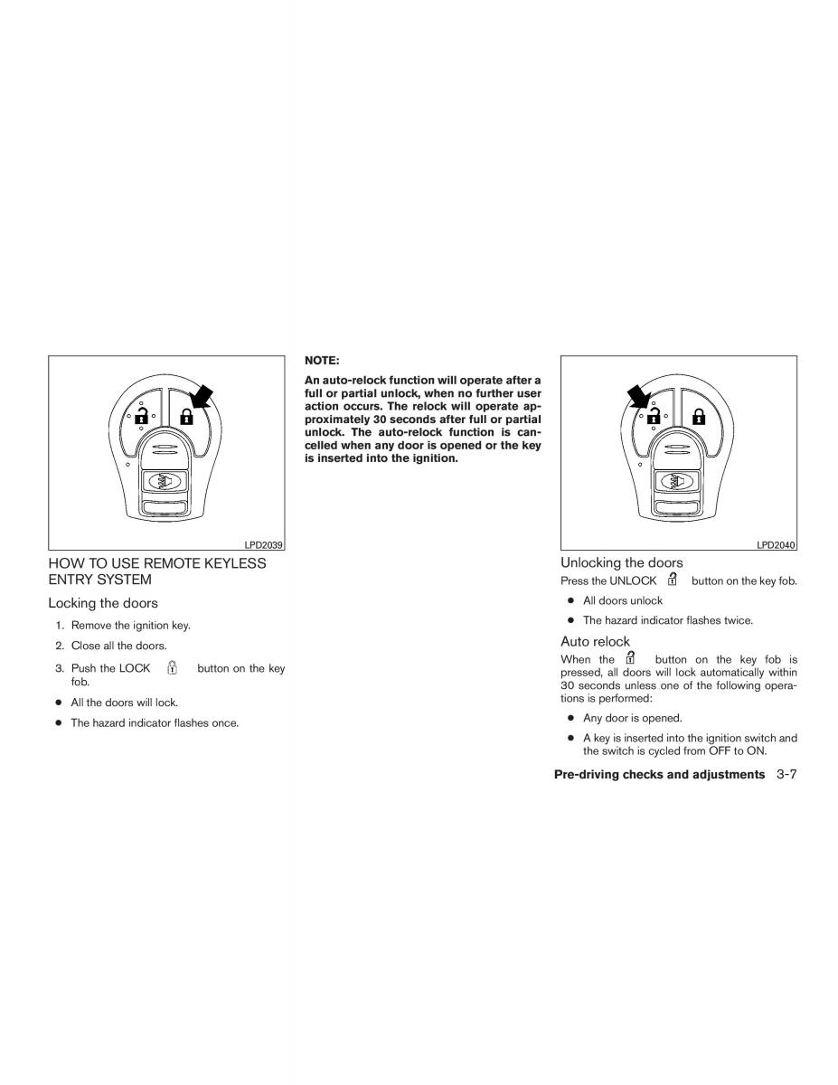 Nissan Micra K13 FL owners manual / page 108