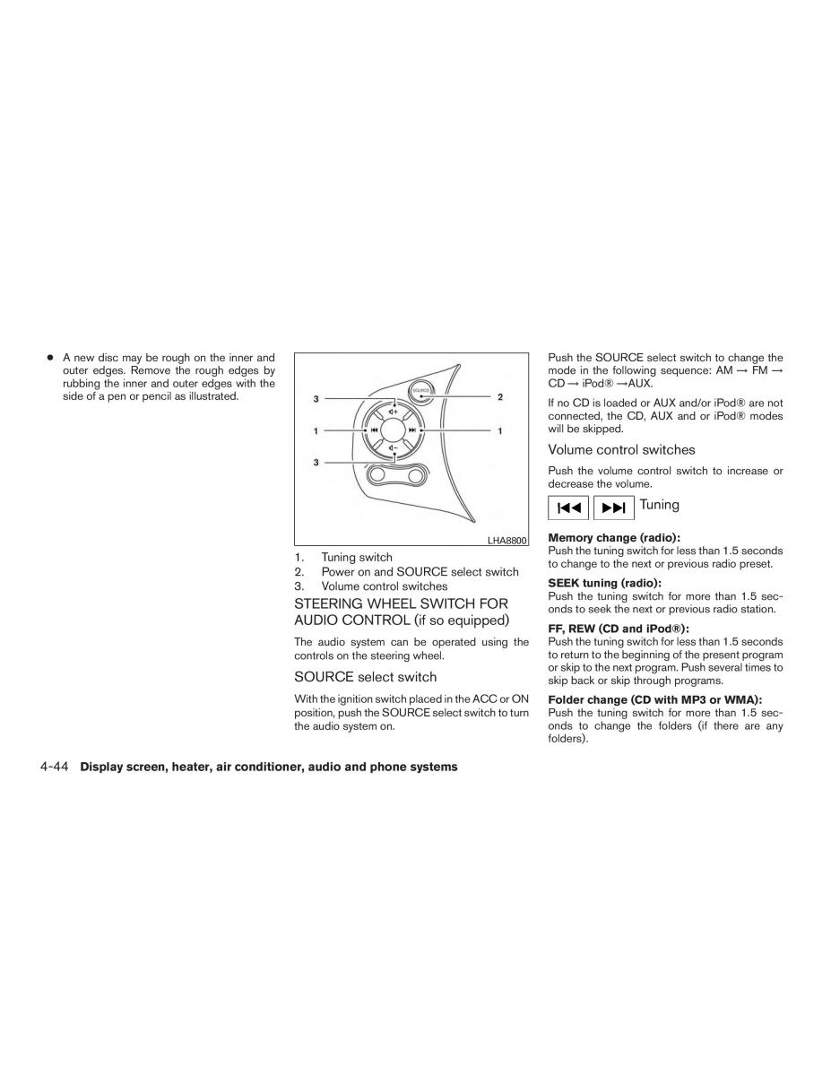 Nissan Micra K13 FL owners manual / page 161