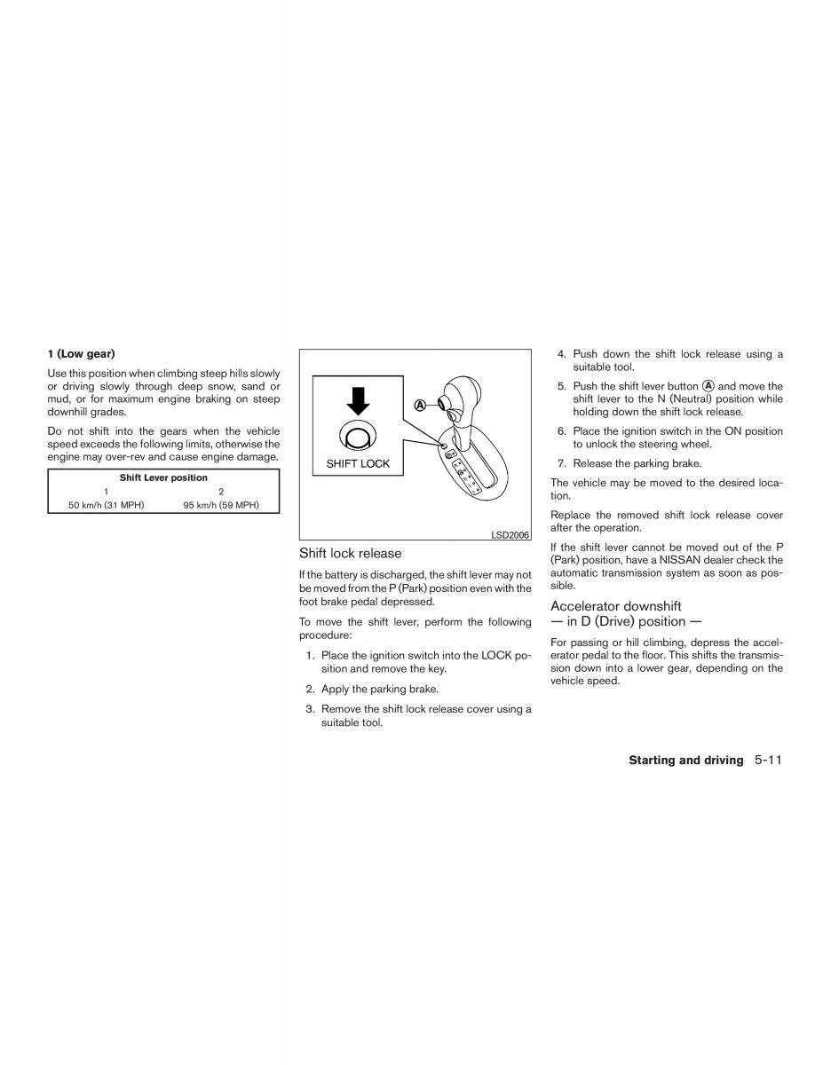 Nissan Micra K13 FL owners manual / page 184