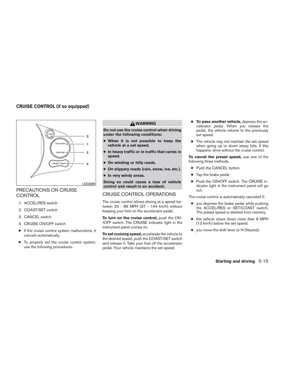 Nissan Micra K13 FL owners manual / page 188