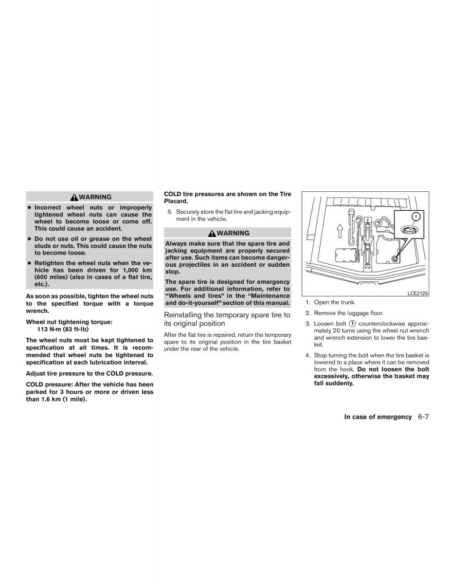 Nissan Micra K13 FL owners manual / page 206