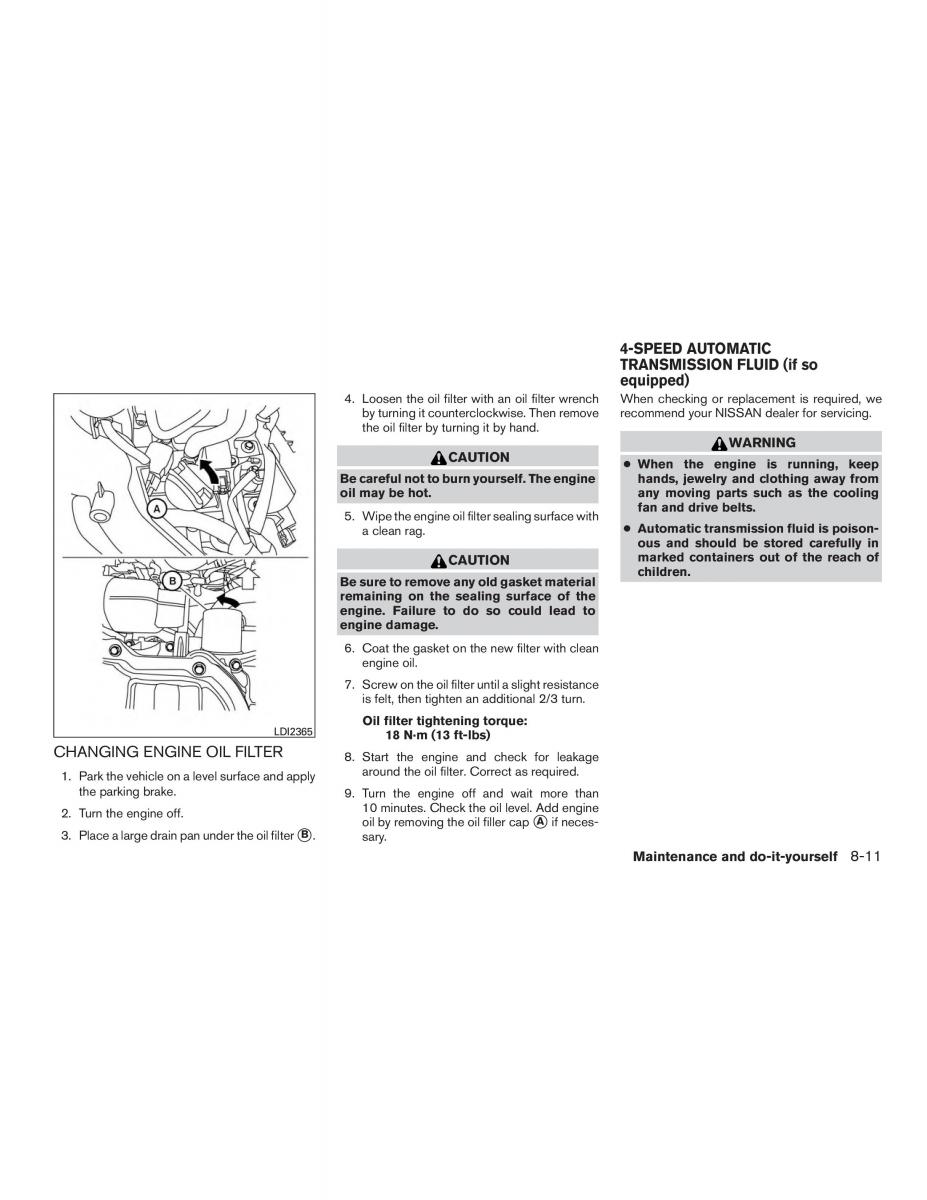 Nissan Micra K13 FL owners manual / page 232