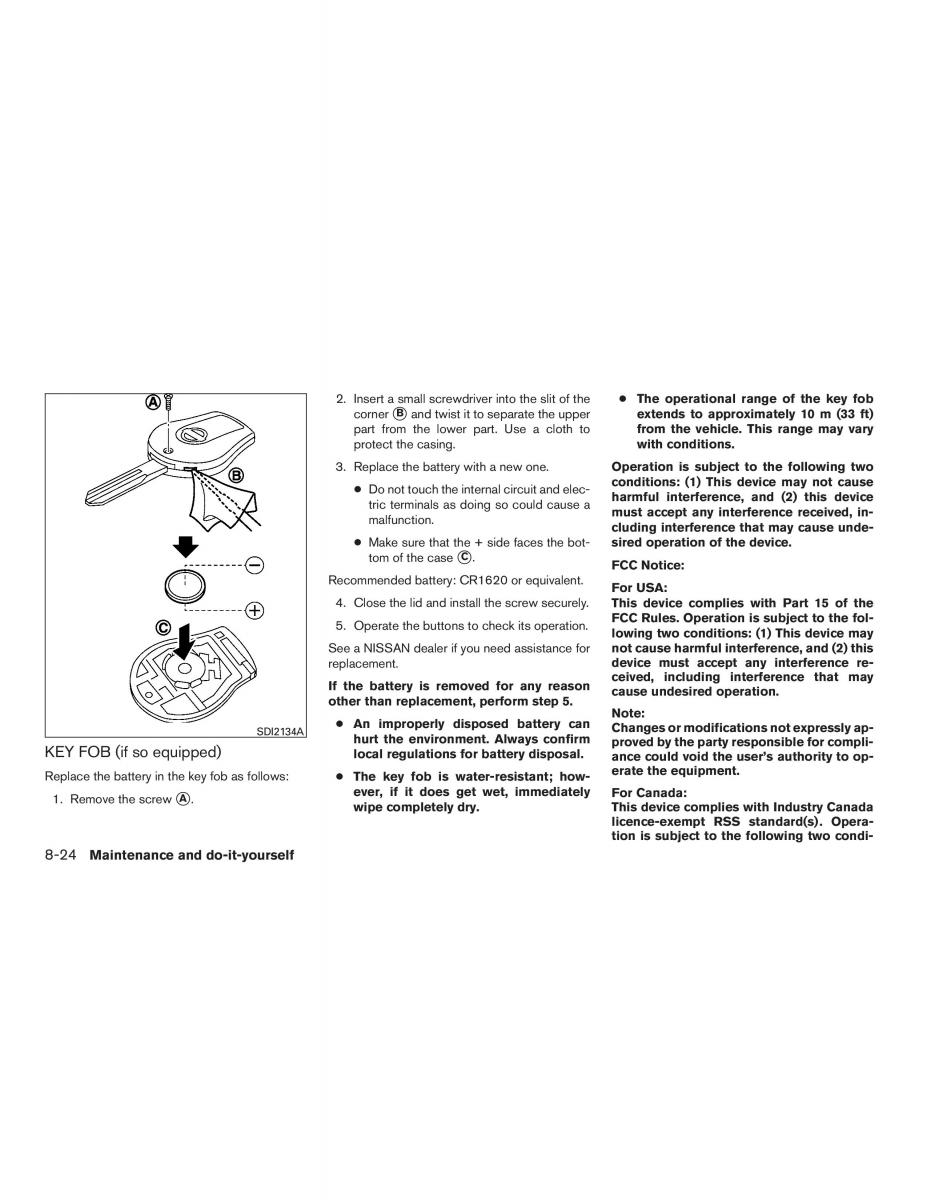 Nissan Micra K13 FL owners manual / page 245