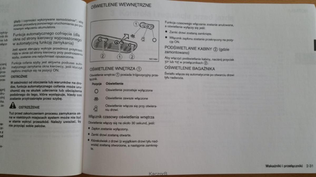 Nissan Note I 1 E11 instrukcja obslugi / page 69