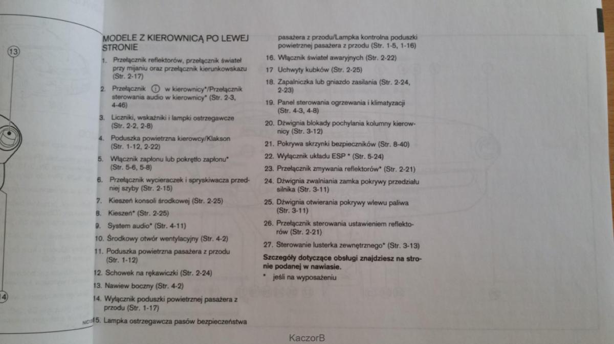 Nissan Note I 1 E11 instrukcja obslugi / page 7