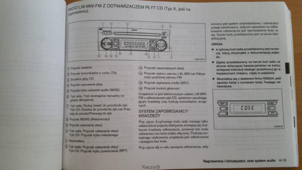 Nissan Note I 1 E11 instrukcja obslugi / page 97