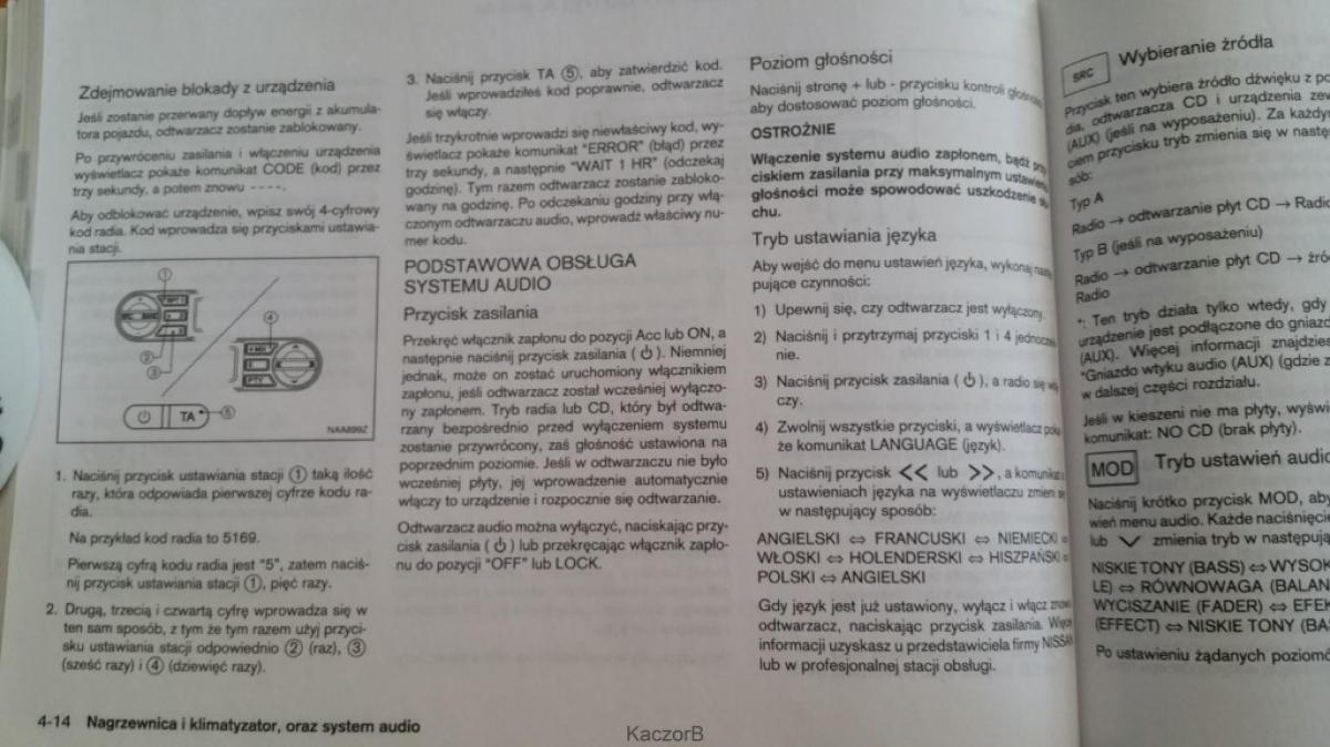 Nissan Note I 1 E11 instrukcja obslugi / page 98