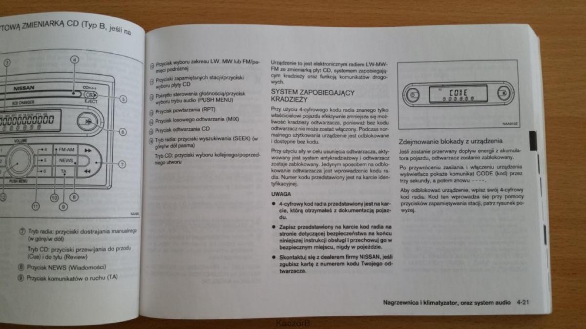 Nissan Note I 1 E11 instrukcja obslugi / page 105