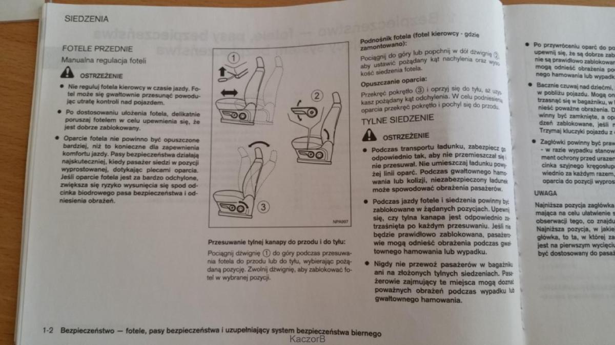 Nissan Note I 1 E11 instrukcja obslugi / page 15