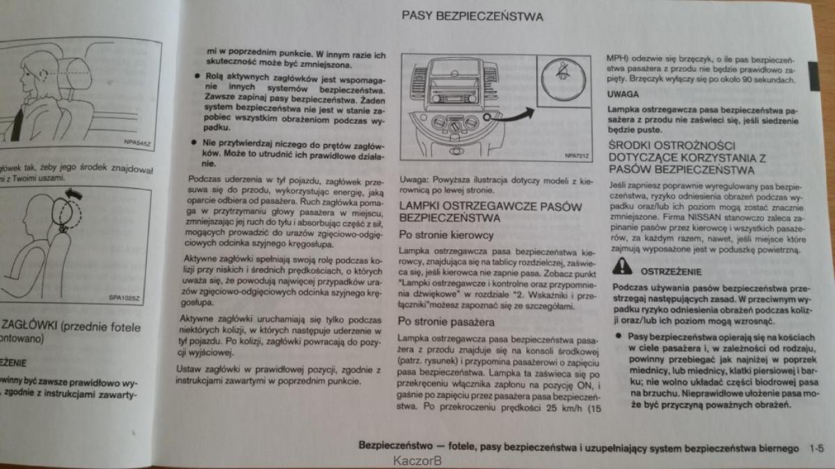 Nissan Note I 1 E11 instrukcja obslugi / page 18