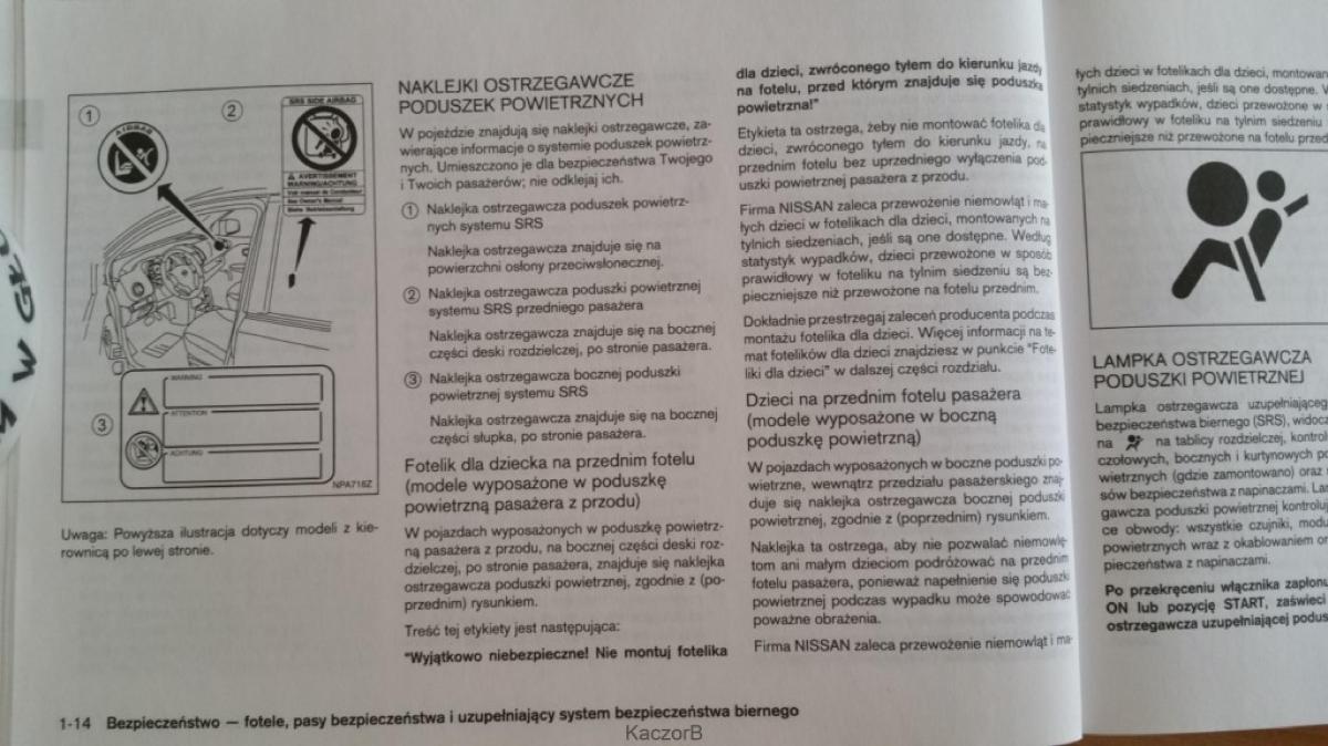 Nissan Note I 1 E11 instrukcja obslugi / page 27