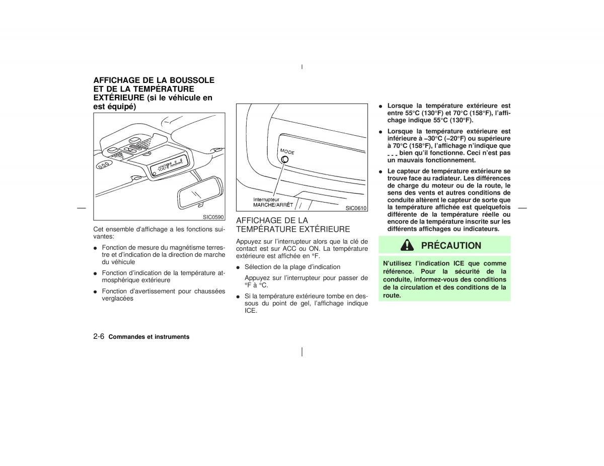 Nissan Pathfinder II 2 R50 manuel du proprietaire / page 61