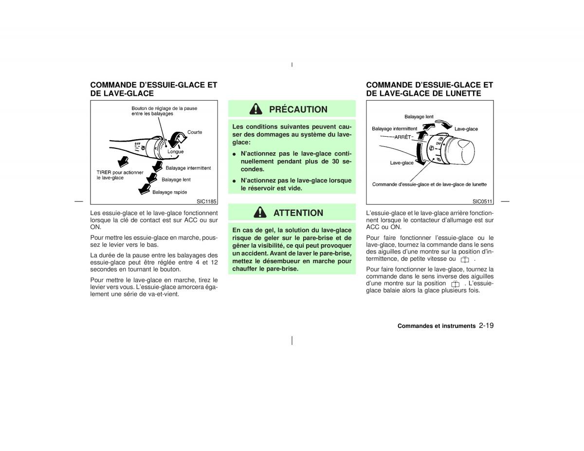 Nissan Pathfinder II 2 R50 manuel du proprietaire / page 74